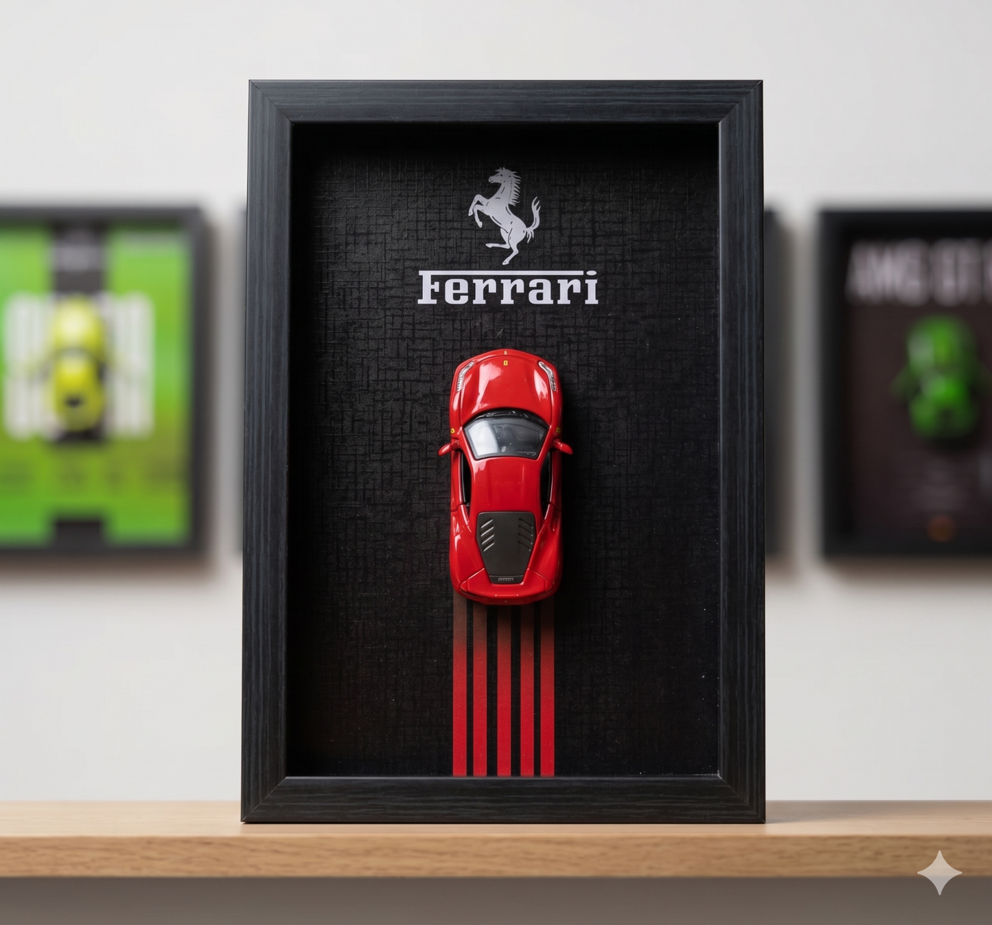 3D Metal Supercar Shadow Box Wall Art– Premium Framed Car Collector Edition