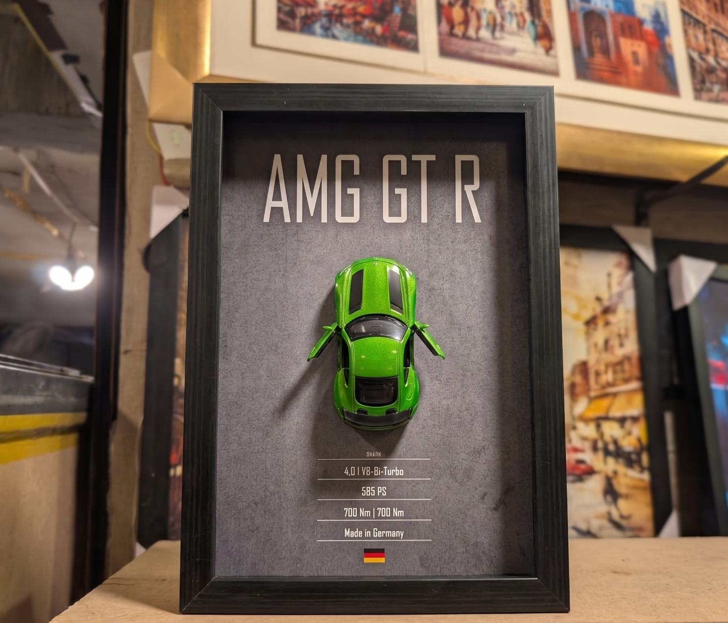 3D Metal Supercar Shadow Box Wall Art– Premium Framed Car Collector Edition